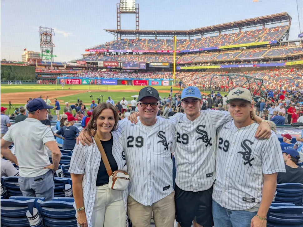 Gabi, Jake, Karsten and Teemu at the MLB All-Star game